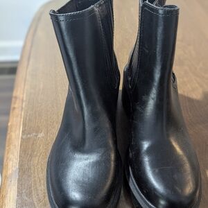 Black Leather Ankle Boots